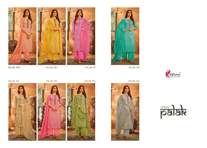 Kesari Palak 2 Cambric Cotton Casual Daily Wear Embroidery Dress Material Collection